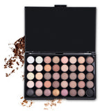 Eye Makeup Nudes Palette 40 Color Matte Eyeshadow Glitter Powder Eye Shadows Brush Set Stamps Pigment