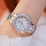 2018 Luxury Brand lady Crystal Watch Women Dress Watch Fashion Rose Gold Quartz Watches Female Stainless Steel Wristwatches