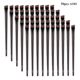 10pcs/20pcs/50pcs Contour Eyebrow Brush Eyeliner Makeup Brushes Angled Thin Brows Liner Cream Brush Eyes Make Up Tools A101 A102