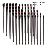 10pcs/20pcs/50pcs Contour Eyebrow Brush Eyeliner Makeup Brushes Angled Thin Brows Liner Cream Brush Eyes Make Up Tools A101 A102